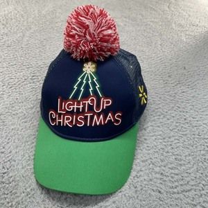 Walmart Employee Hat Cap Mens One Size Snapback Christmas Lights